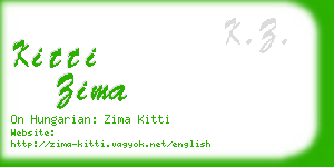 kitti zima business card